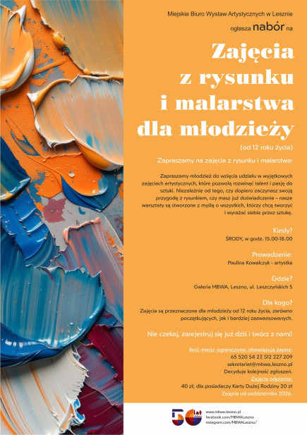 Nabór na zajęcia z rysunku i malarstwa
