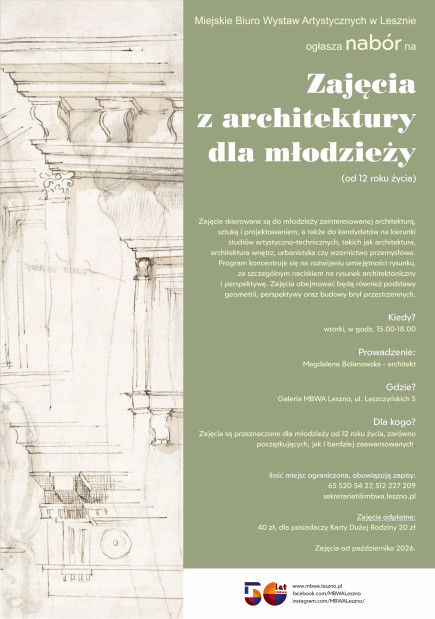 Nabór na zajęcia z architektury