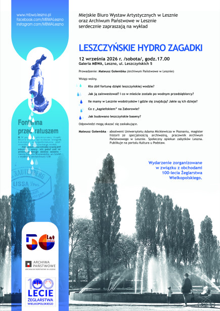 Wykład " Leszczyńskie hydro zagadki"